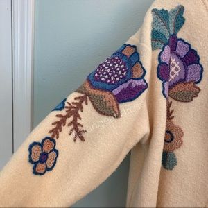 Vintage SSG by Catharine Lover Cream Floral Coat S